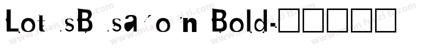 LotusBusakorn Bold字体转换